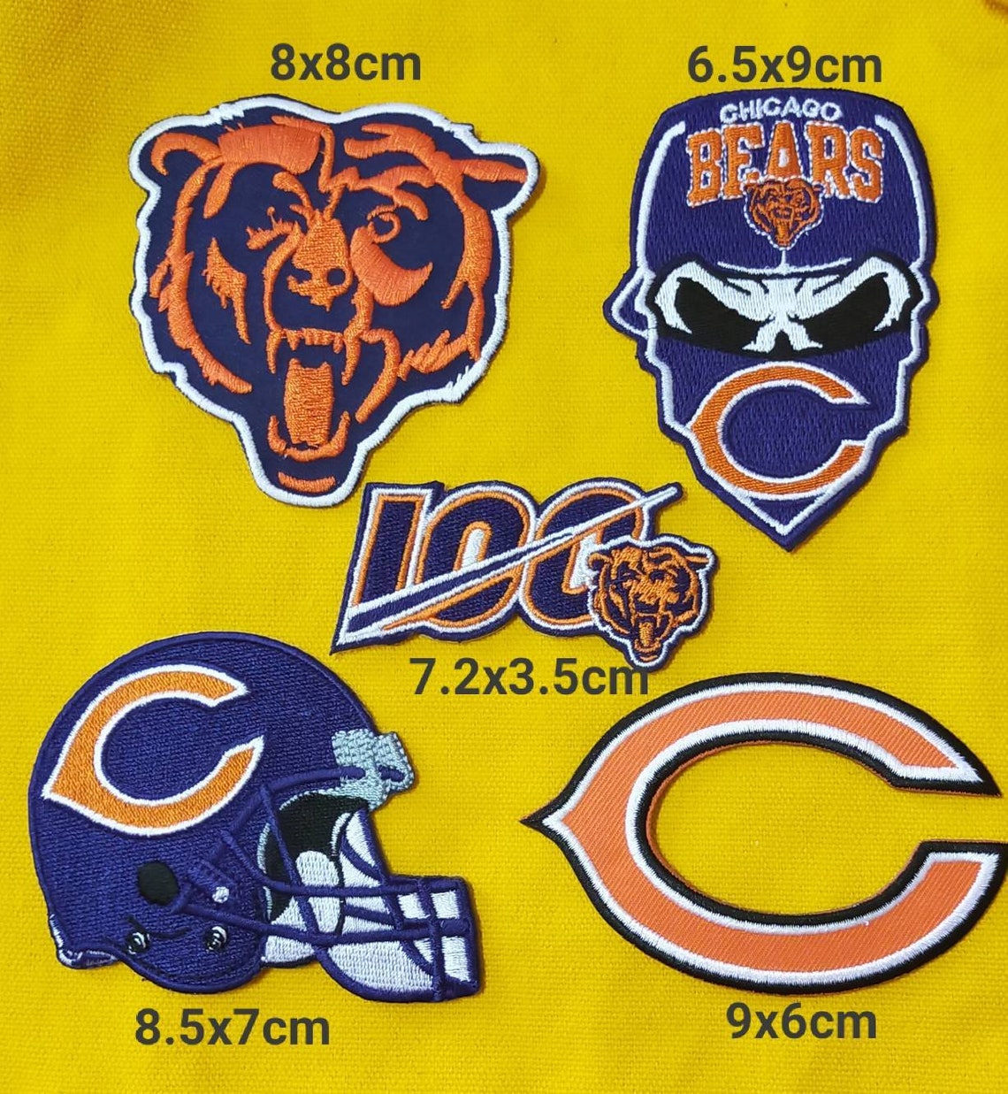 Chicago Bears patches logo iron on sewing on clothes Etsy
