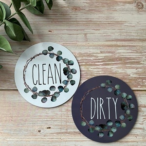 Dishwasher magnet clean or dirty, Clean or dirty reversible magnet, Dishwasher sign, kitchen decor, Home decor,