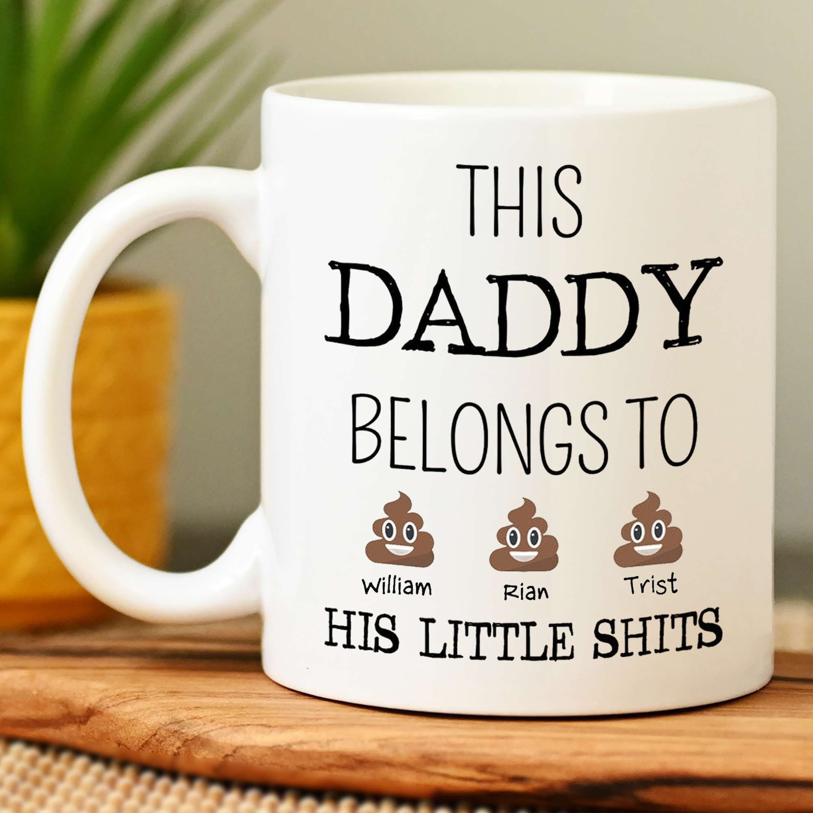 Personalized Daddy Mug This Daddy Belongs To Mug Etsy