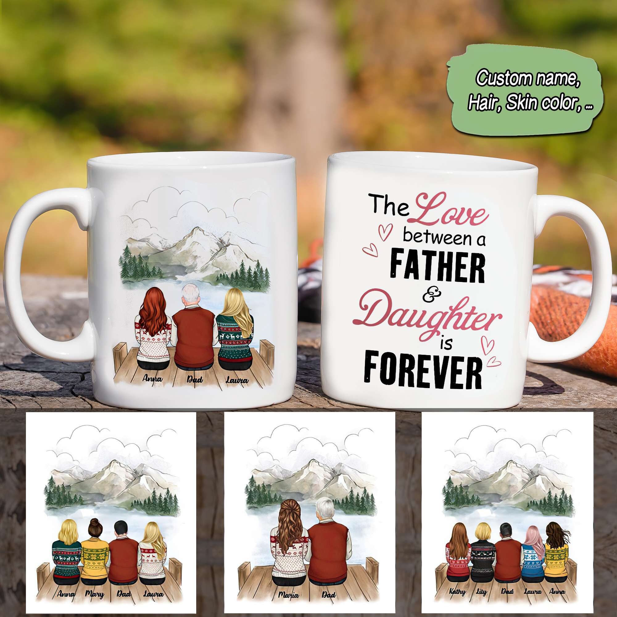 Personalized Daughter And Dad Mug Father And Daughter Mug | Etsy