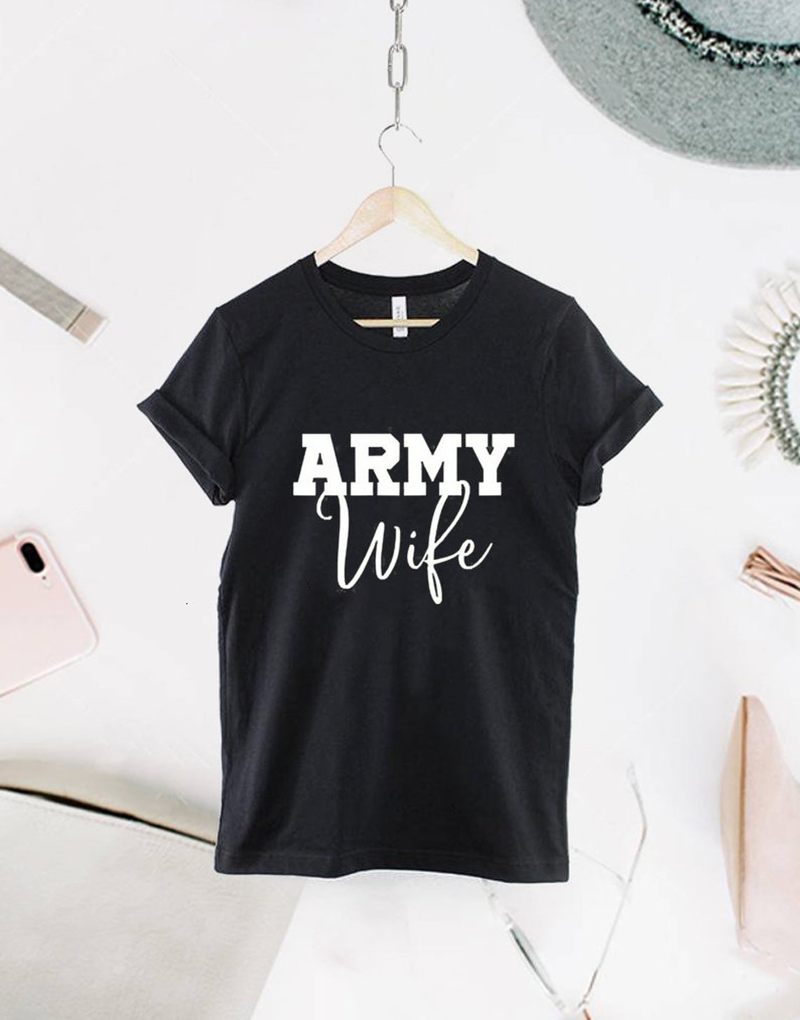 Army Wife Shirt Army Wife Tee Army Wifey T-Shirt Valetine | Etsy