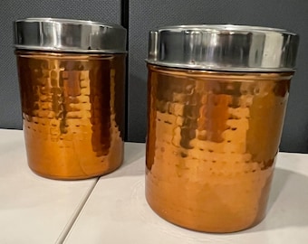 2 Copper Canisters 6.5x5