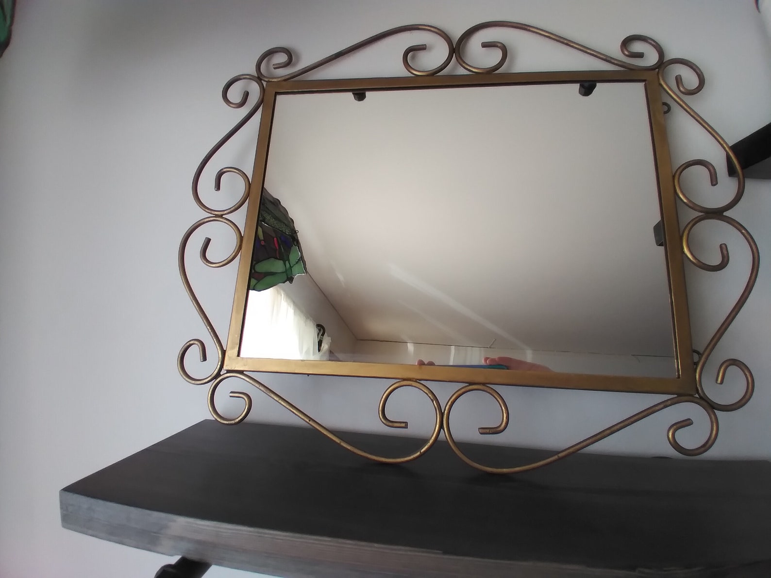 Gold Scroll Trim Mirror 19x23 Etsy