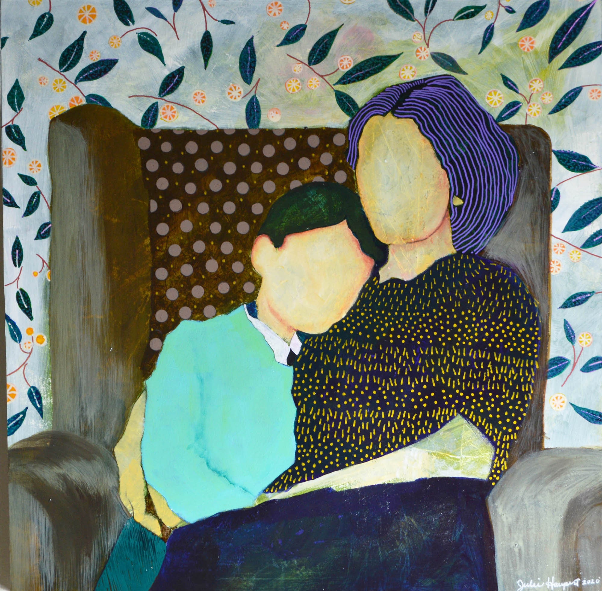 Mother and son portrait painting Etsy