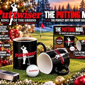 Rolig golfmugg | Golfkaffekopp med plan yta (30 cl keramik)