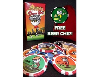 Golf Poker Chip Golf Game | Play On The Course Funny Golfing Gift