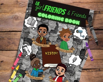 Black Inventors Coloring Book | 2wo Scoops | Lil Girlfriends | Childrens Book | Adult Coloring | Activity Book | Black History Coloring Page