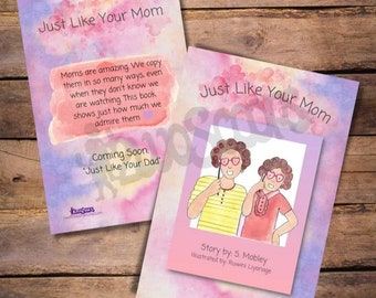 Just Like Your Mom | Childrens Book | Toddler Book | New Mom | Easy Reader | Mom Life | Gift for Mom | Simple Reading | Mother's Day Gift