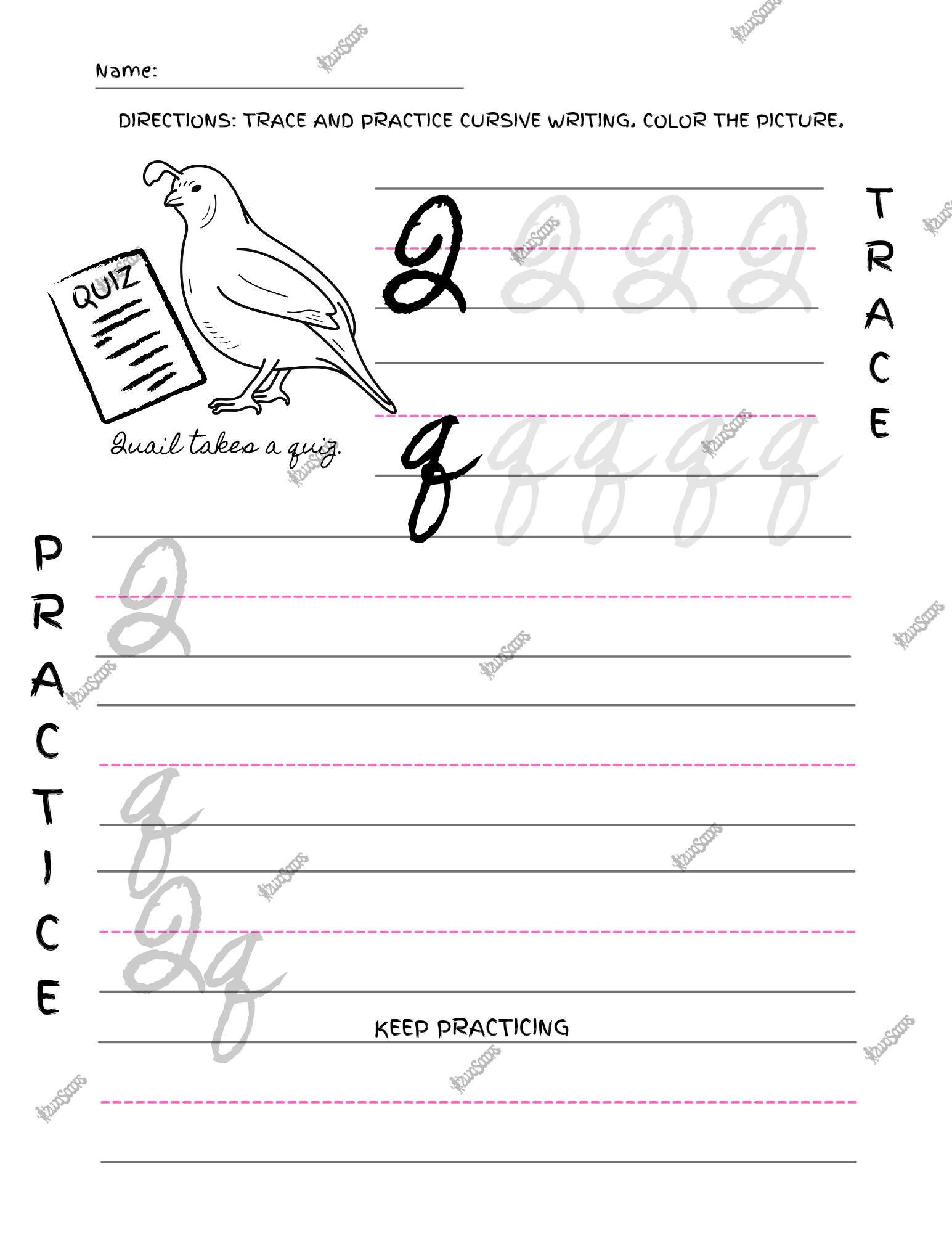 Cursive Handwriting Practice Workbook | 2wo Scoops | ABC Letter Tracing ...