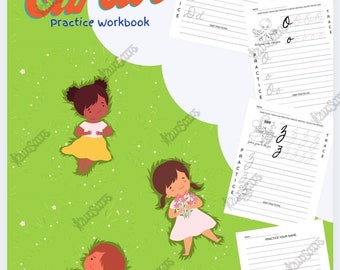 Cursive Handwriting Practice Workbook | 2wo Scoops | ABC Letter Tracing | Alphabet Penmanship | Teaching Tool | Homeschool | Cursive Writing