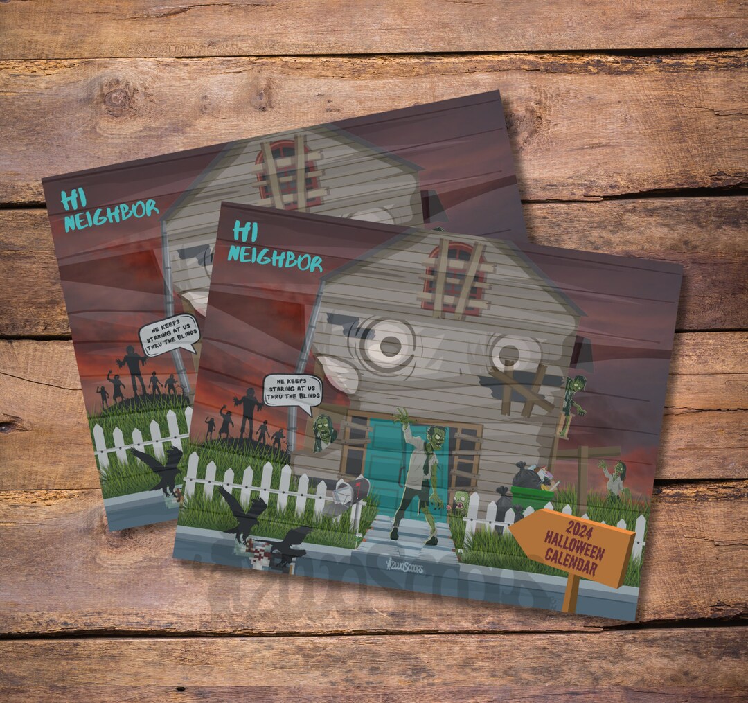 2024 Scary Calendar Zombie Calendar Spooky Calendar Halloween All Year