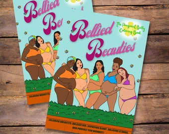 Pregnancy Coloring Book | Birth Affirmations | Diverse Moms | Mom-To-Be | Bedrest Hobby | Calm | Peaceful | Labor