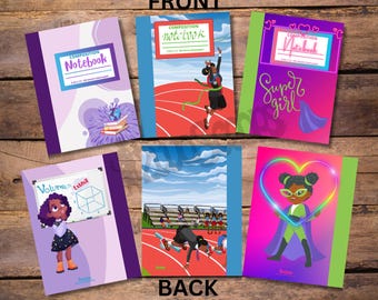 2wo Scoops Composition Notebooks | Black Girl Magic Notebook | Back to School | Children Notebook | Wide Rule Notebook | Black Girls Journal