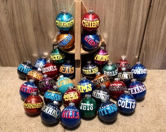 Handbemalte Ornament Fußball Mannschaft, Sport Fan Geschenk