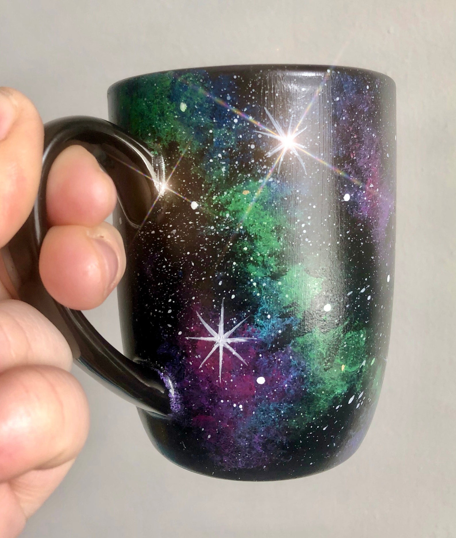 Galaxy 12oz. Mugs Celestial Mug Custom Galaxy Hand Painted Etsy