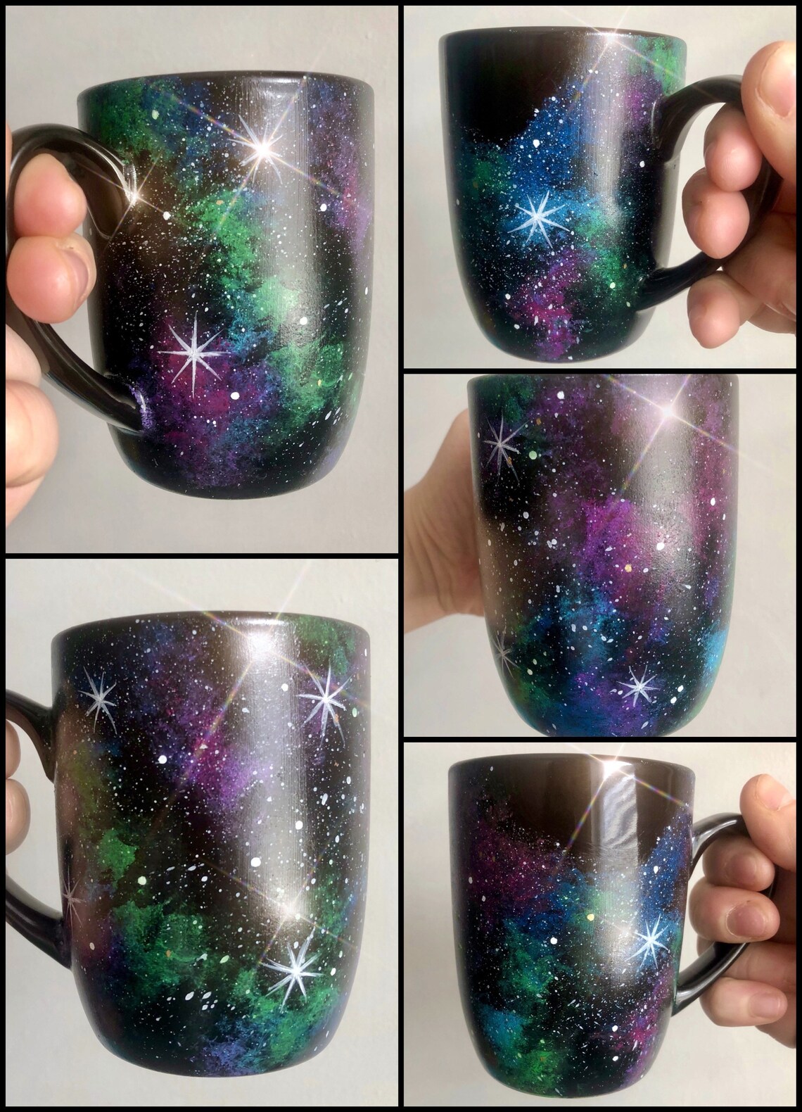 Galaxy 12oz. Mugs Celestial Mug Custom Galaxy Hand Painted Etsy