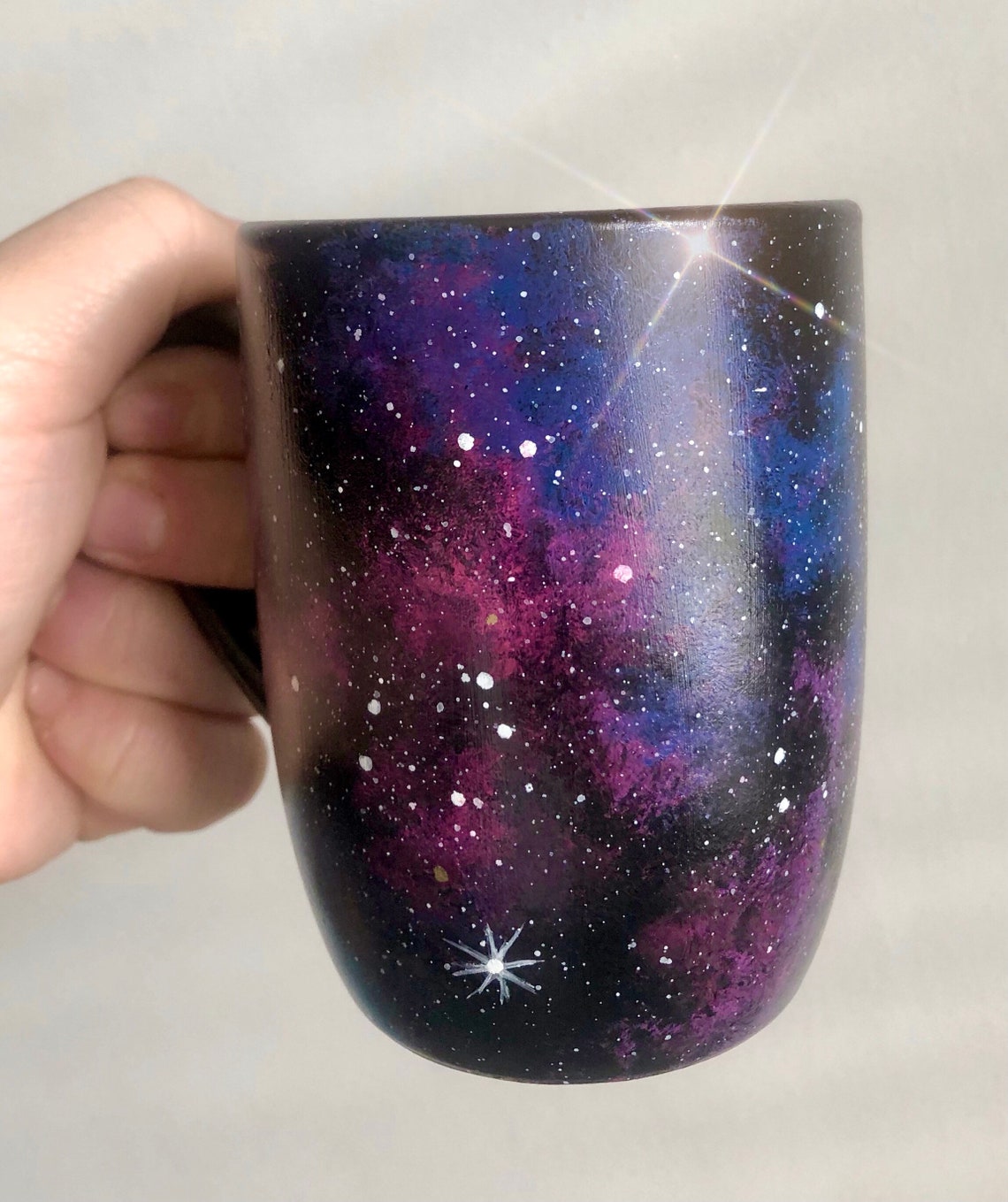 Galaxy 12oz. Mugs Celestial Mug Custom Galaxy Hand Painted Etsy