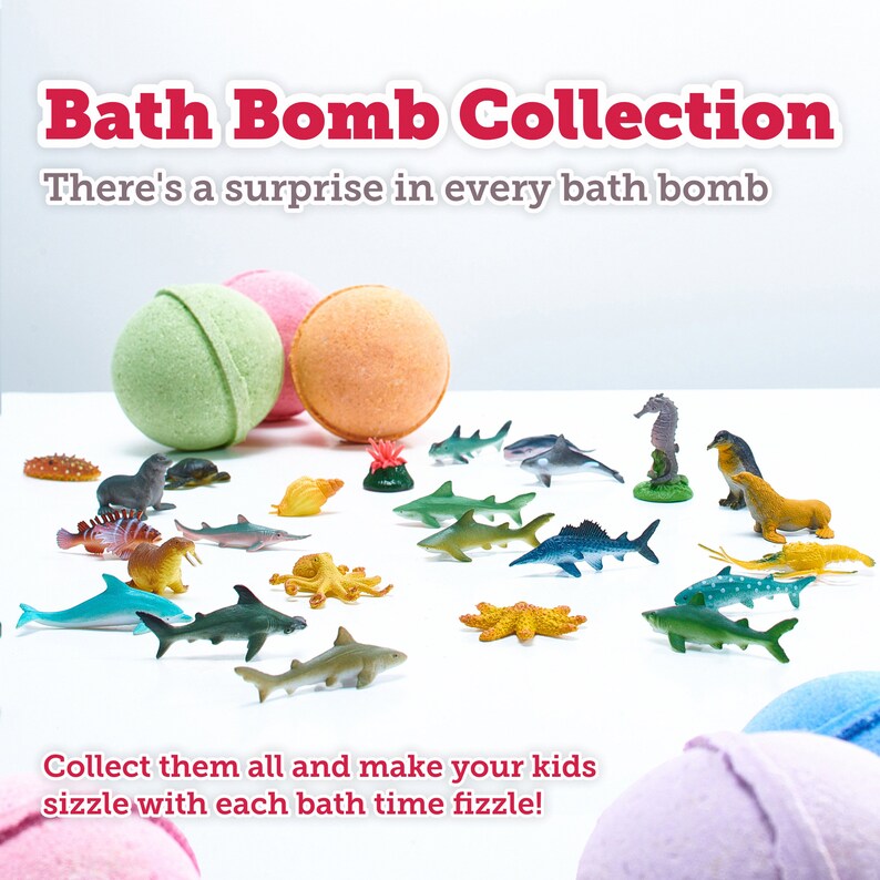 HANDMADE Bath Bombs for Kids SEA Animals Toys Inside Bubble Etsy