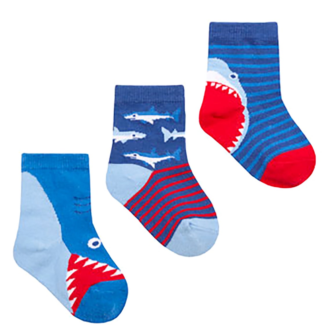 Baby Boys 3 Pair Shark Socks. kids socks. Blue socks for | Etsy