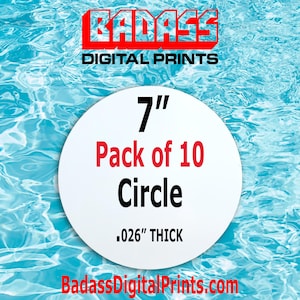 10 Pack 7&quot; Circle Aluminum Sublimation Photography Blanks