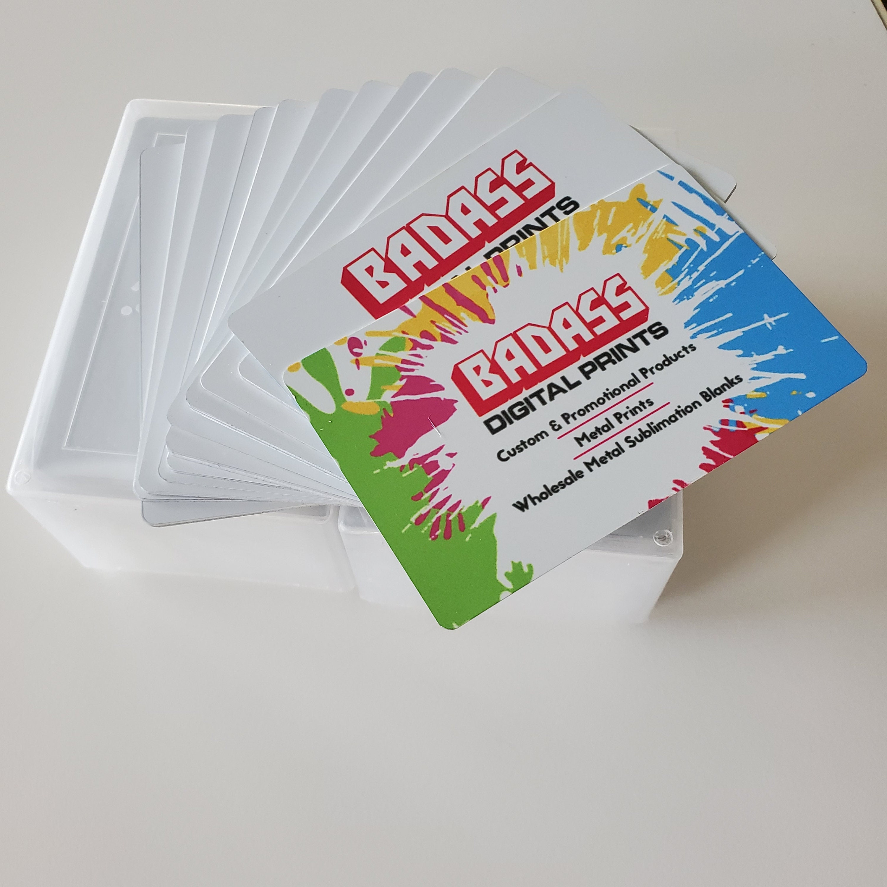 50 Double Sided Dye Sublimation Aluminum Business Card Blanks Etsy