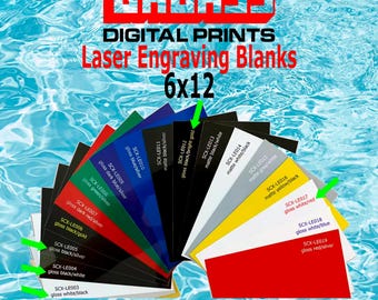 20 Pack 6x12 Aluminum Gloss Laser Engraving Blanks
