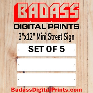 5 Pack 3&quot;x12&quot; Aluminum Dye Sublimation Sign Blank .026&quot; Thick