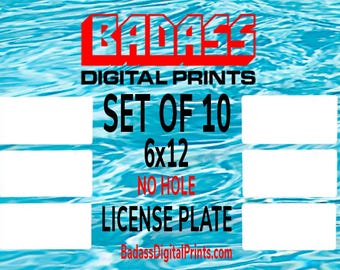 10 Pack 6"x 12" Aluminum Sublimation License Plate Blanks - NO HOLES