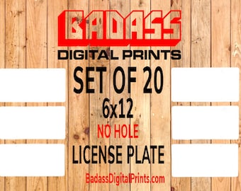 20 Pack 6"x 12" Aluminum Sublimation License Plate Blanks - NO HOLES