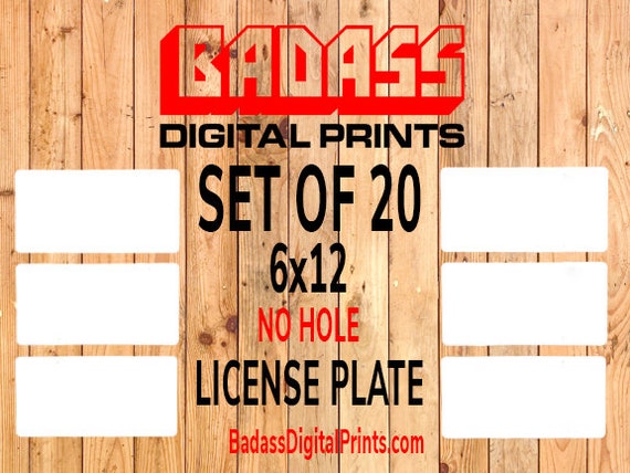 20 Pack 6x 12 Aluminum Sublimation License Plate Blanks NO HOLES 