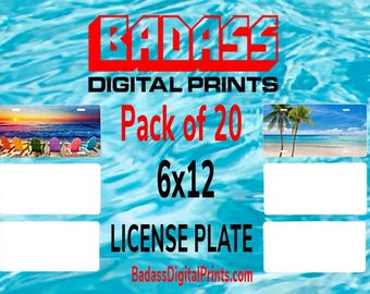 20 Pack 6"x 12" Aluminum Sublimation License Plate Blanks
