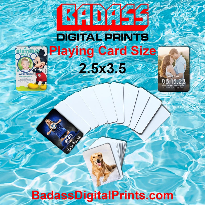 50 Pack Aluminum 2.5x3.5 Playing Card Size Sublimation Blanks image 1