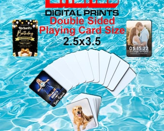 50 Pack Aluminum DBL Sided 2.5x3.5 Playing Card Size Sublimation Blanks
