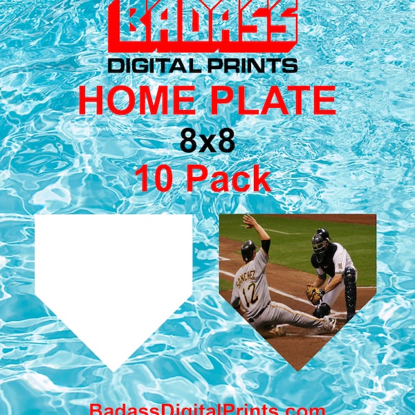 10 Pack 8x8" Aluminum Home Plate Sublimation Blank