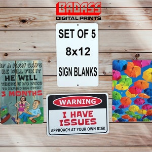 8&quot;x12&quot; Aluminum Sublimation Sign & Photography Blanks -5 Pcs