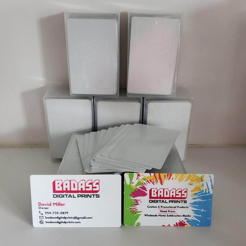 50 Double Sided Dye Sublimation Aluminum Business Card Blanks Etsy
