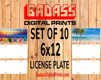 10 Pack 6"x 12" Aluminum Sublimation License Plate Blanks