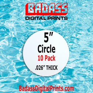10 Pack 5&quot; Circle Aluminum Sublimation Photography Blanks