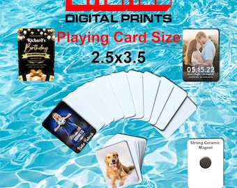 25 Pack Aluminum  2.5x3.5 Playing Card Size Sublimation Blanks