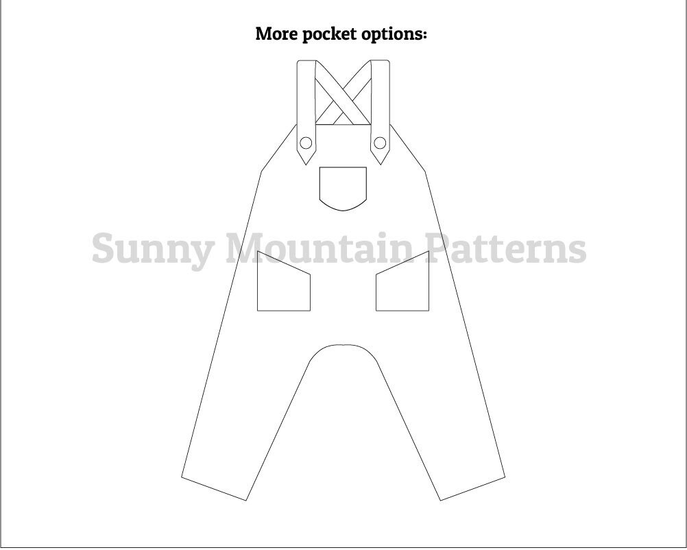 Harem overall dungaree PDF sewing pattern for baby and | Etsy