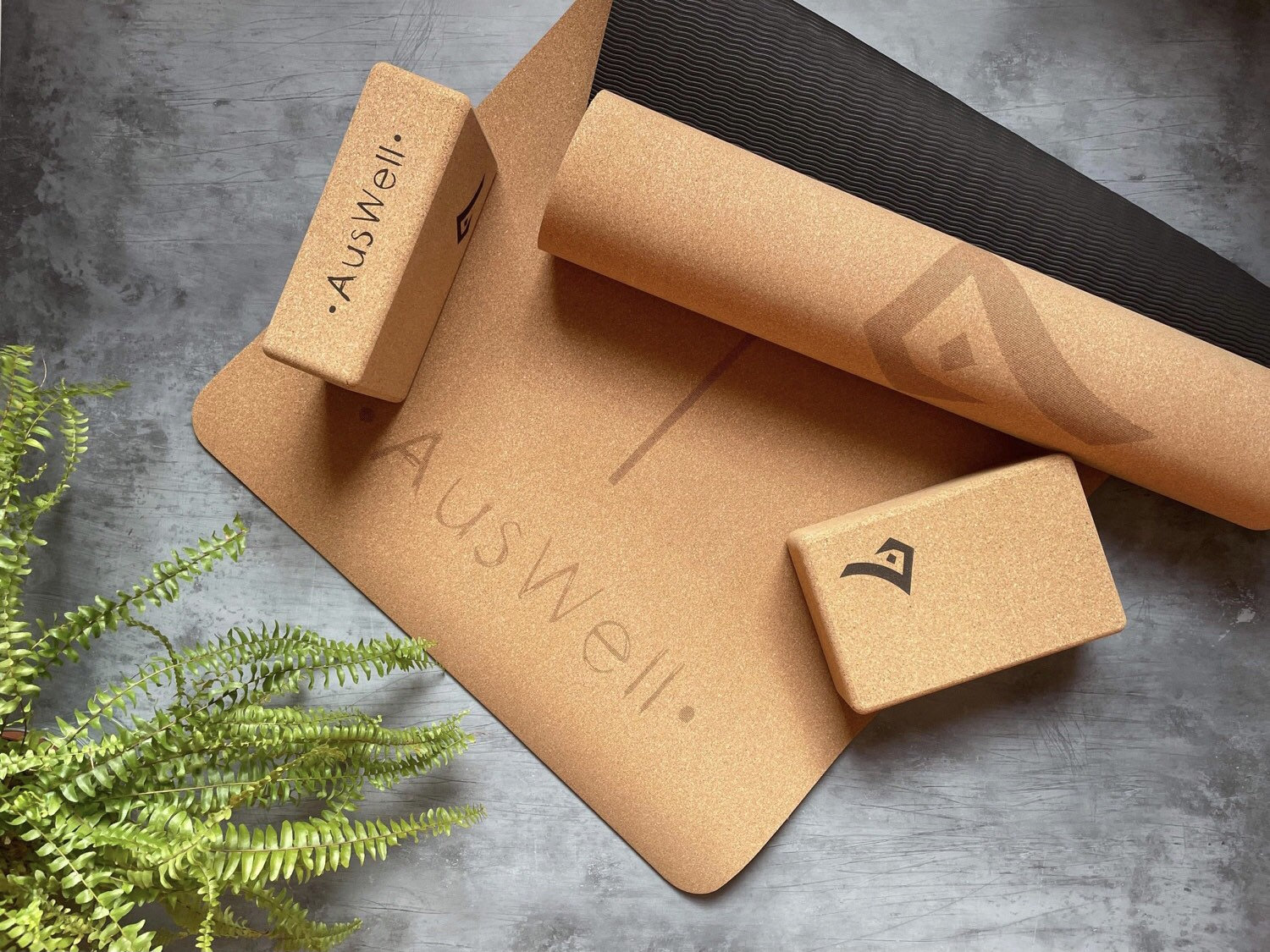 Auswell Cork Yoga Mat With Alignment Etsy UK