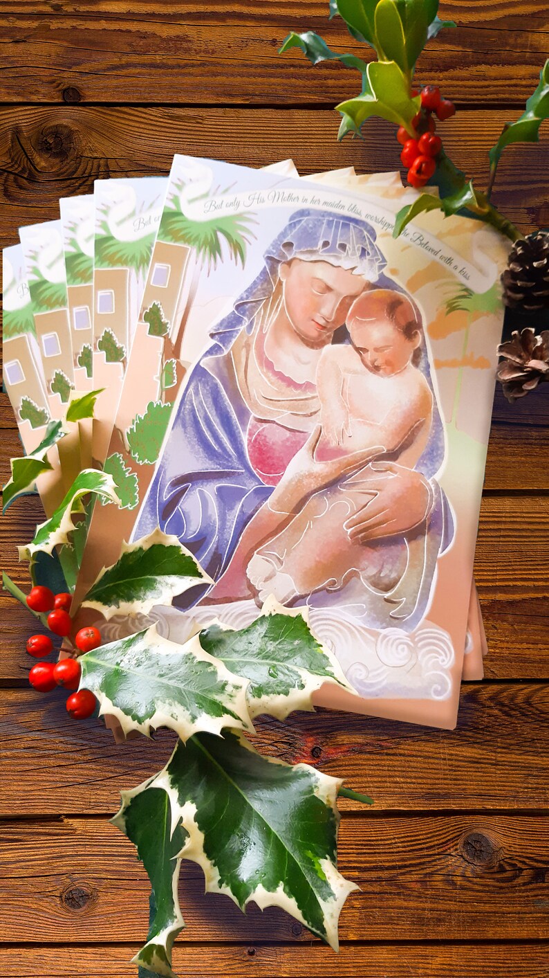 Religious Christmas Cards/ Unique Unusual | Etsy