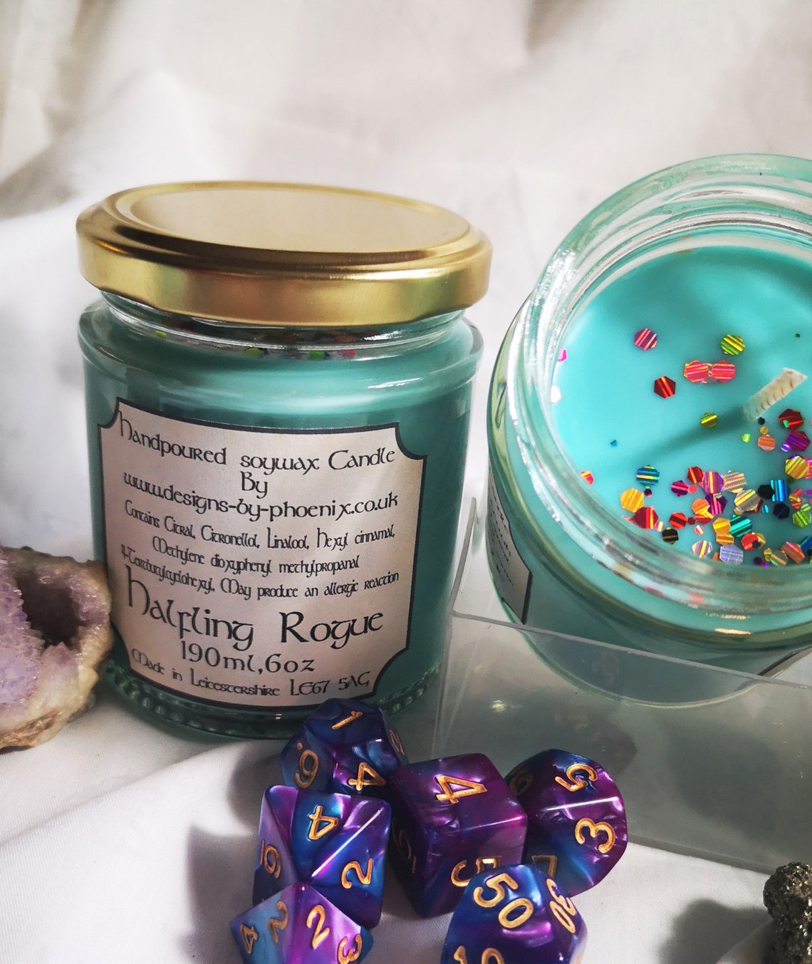 Dungeons & Dragons themed scented candle Halfling Rogue Etsy