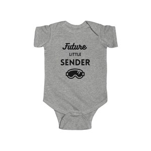 Future Little Sender | Skiing Body Suit | Snowboarding Body Suit | Pregnancy Announcemnt