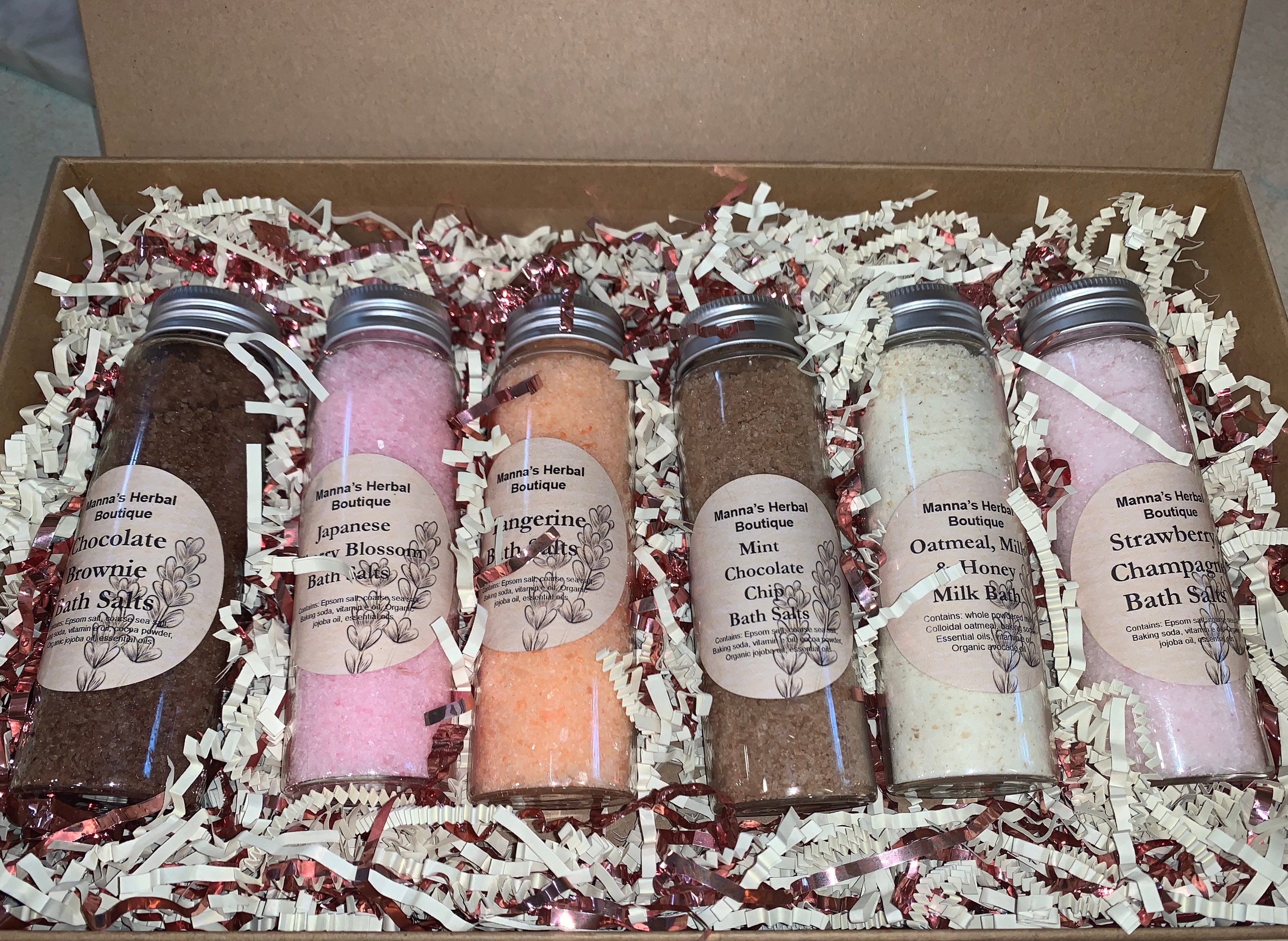 Bath Salt Gift Set Variety Pack of scents Etsy