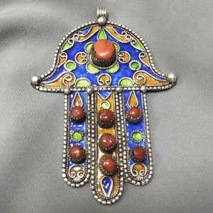 Kabyle - Old Algerian Khamsa, Greater Kabyle Region / Kabyle Jewelry / Berber / Tribal / 925 Sterling Silver / Hamsa / Vintage khamsa