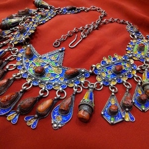Kabyle - Ancient necklace from Algeria, from the greater Kabyle region, Kabyle jewelry, Berber jewelry, Berber antique necklace, tribal necklace