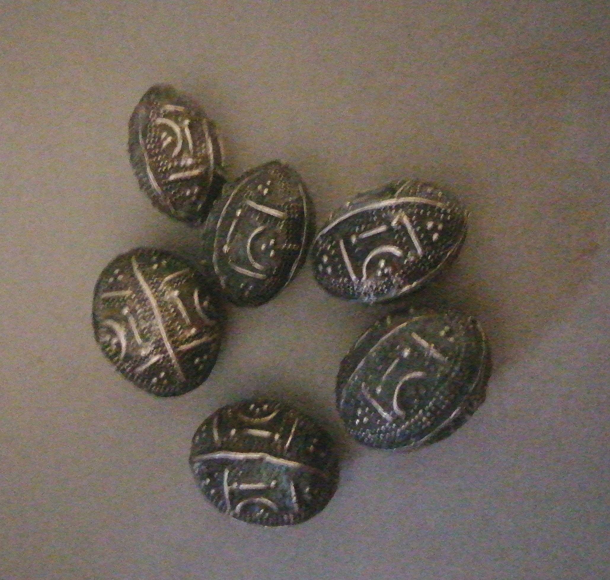 Mauritania - 6 Ancient Silver Pearls 