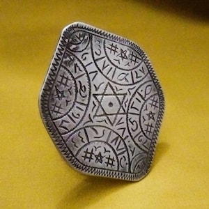 Jewish magic ring, African ring, magic ring, gri-gri ring, talismanic ring, protective ring, Jewish amulet, tribal.