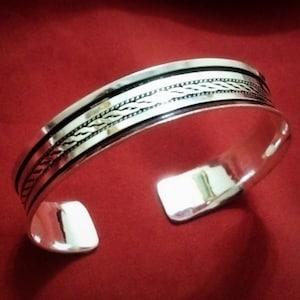 Berber - Berber Bracelet in Sterling Silver 925, Handmade / Ethnic Bracelet / Berber Jewelry / Tuareg / Tribal / Boho / Adjustable